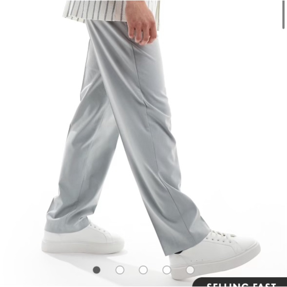 NWT ASOS Design Light Gray Straight Leg Dress Pants Men’s 30x32